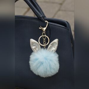 Pom Pom Key Chain Holder Bag Charm